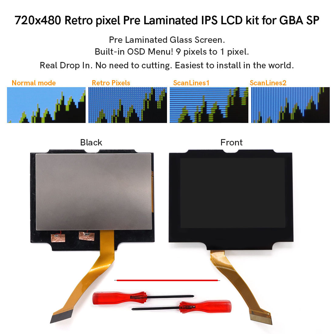 Lcd Screen Arcade - Комплект ламинированного IPS LCD-экрана 3.0 дюйма