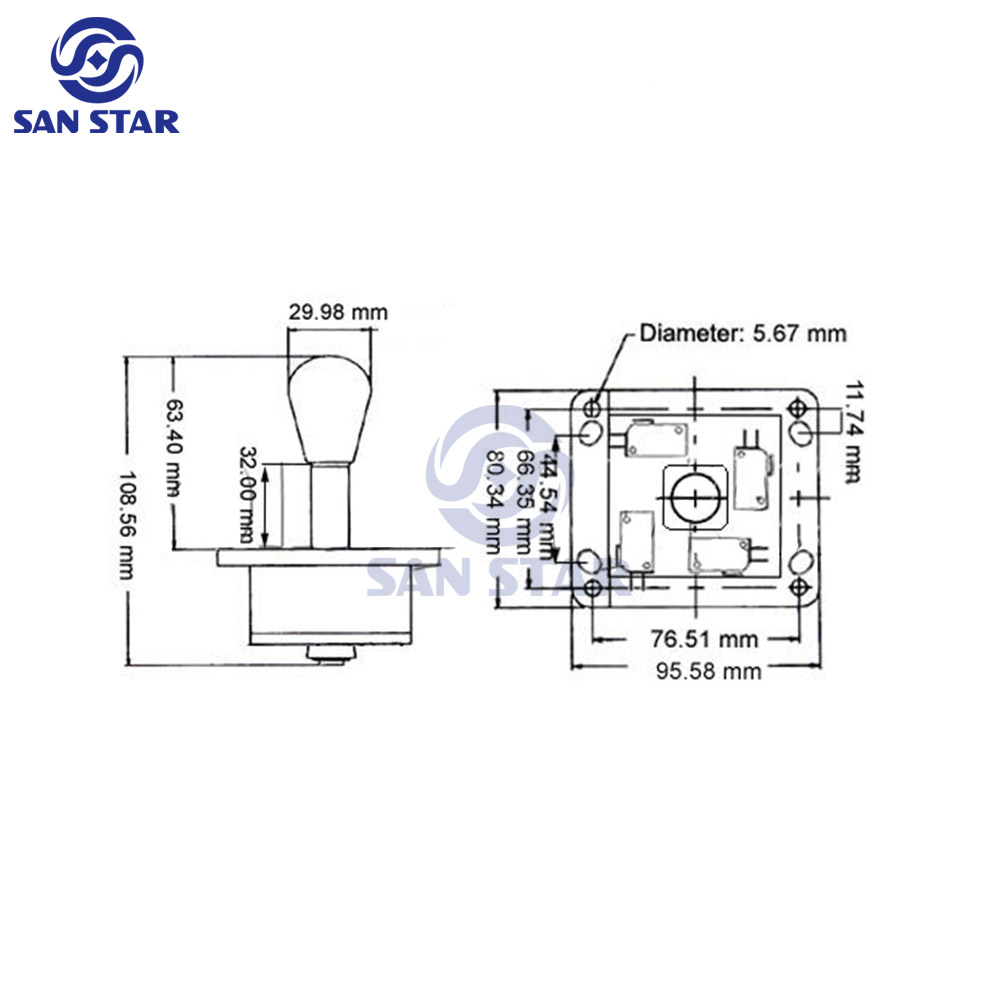 Нейлоновый пластиковый 4 мини- – обзор и цена Joystick Arcade Parts